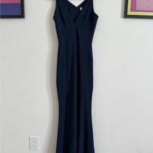 Elegant Navy Blue Maxi Dress